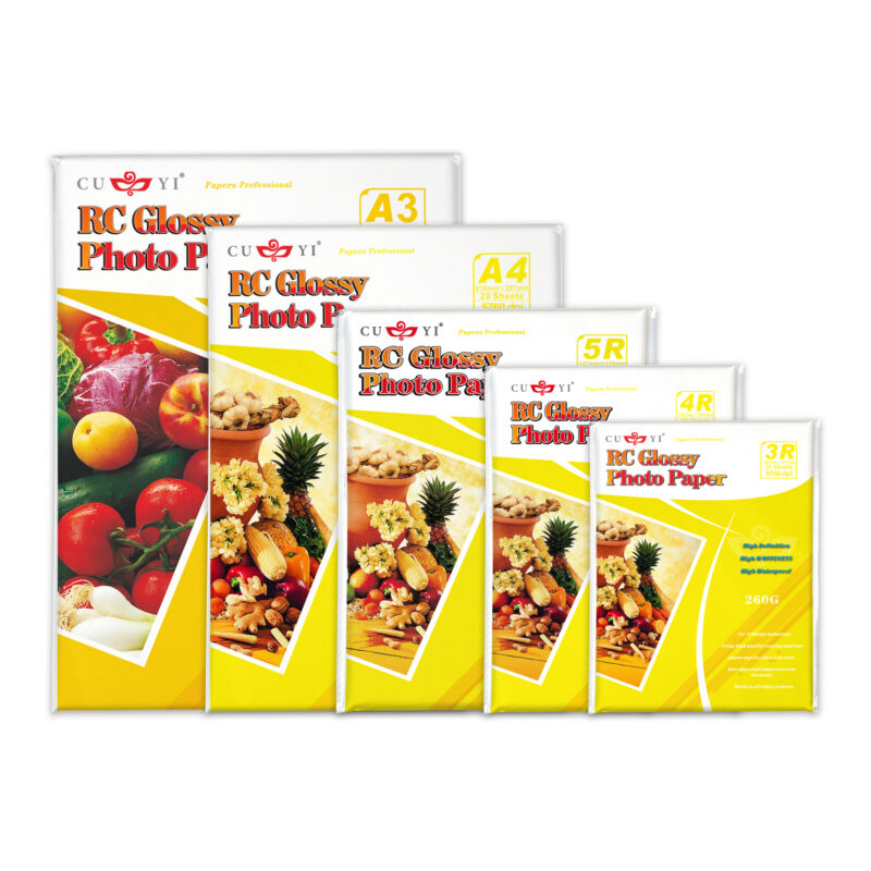 RC High Glossy Photo Paper 260gsm | 3R / 4R / 5R / A4 / A3
