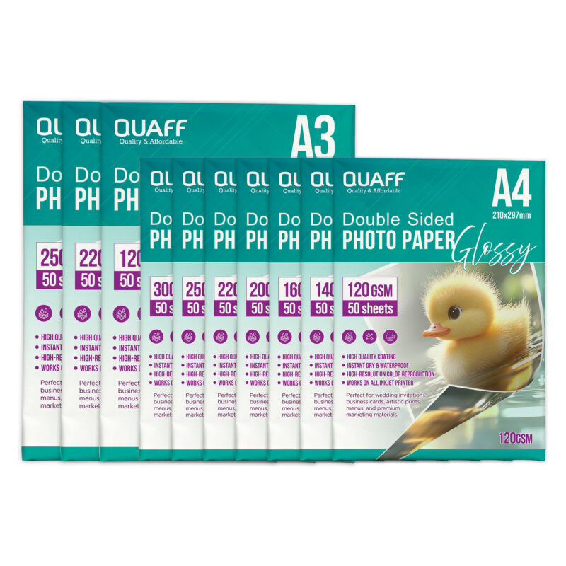 Double Sided Photo Paper 100gsm/120gsm/200gsm/250gsm | A4 / A3